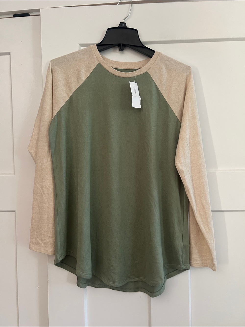 American Eagle super soft sage and cream long sleeve.